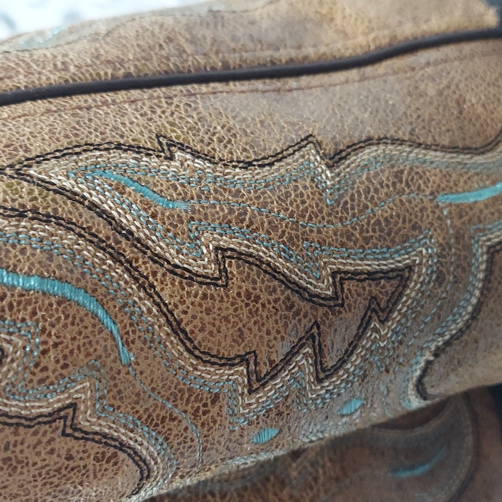 Old West Kid's Black Crocodile Print Children's Boots Size 2.0 D - Picture 6 of 12